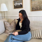 The Eugenie Contrast Stitch Trim Button Down Knit Cardigan - Love and Lee Apparel