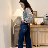 'On the Ranch' Dark Wash Wide Leg Denim - Love and Lee Apparel