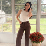 'Fall Festivals' Faux Suede Mid-Rise Pants - Love and Lee Apparel