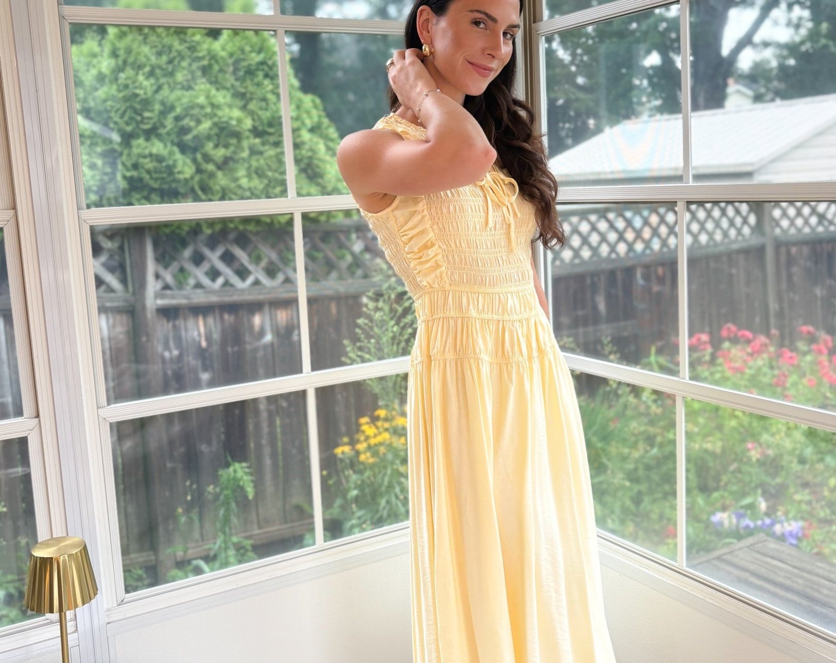 Aphrodite Smocked Sleeveless Midi Dress - Love and Lee Apparel