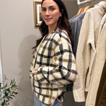 The Sabrina Plaid Button Down Teddy Jacket - Love and Lee Apparel