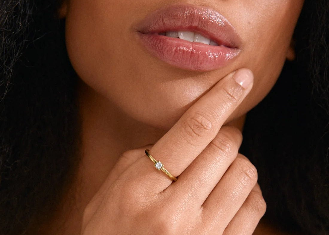 Lulu Recycled Crystal Stack Ring - Love and Lee Apparel