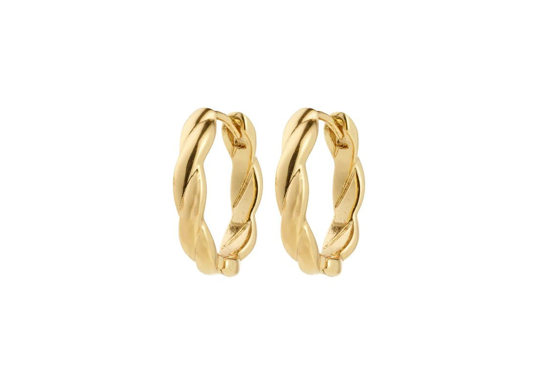 Declan Twisted Hoop Earrings Gold Plated - Love and Lee Apparel