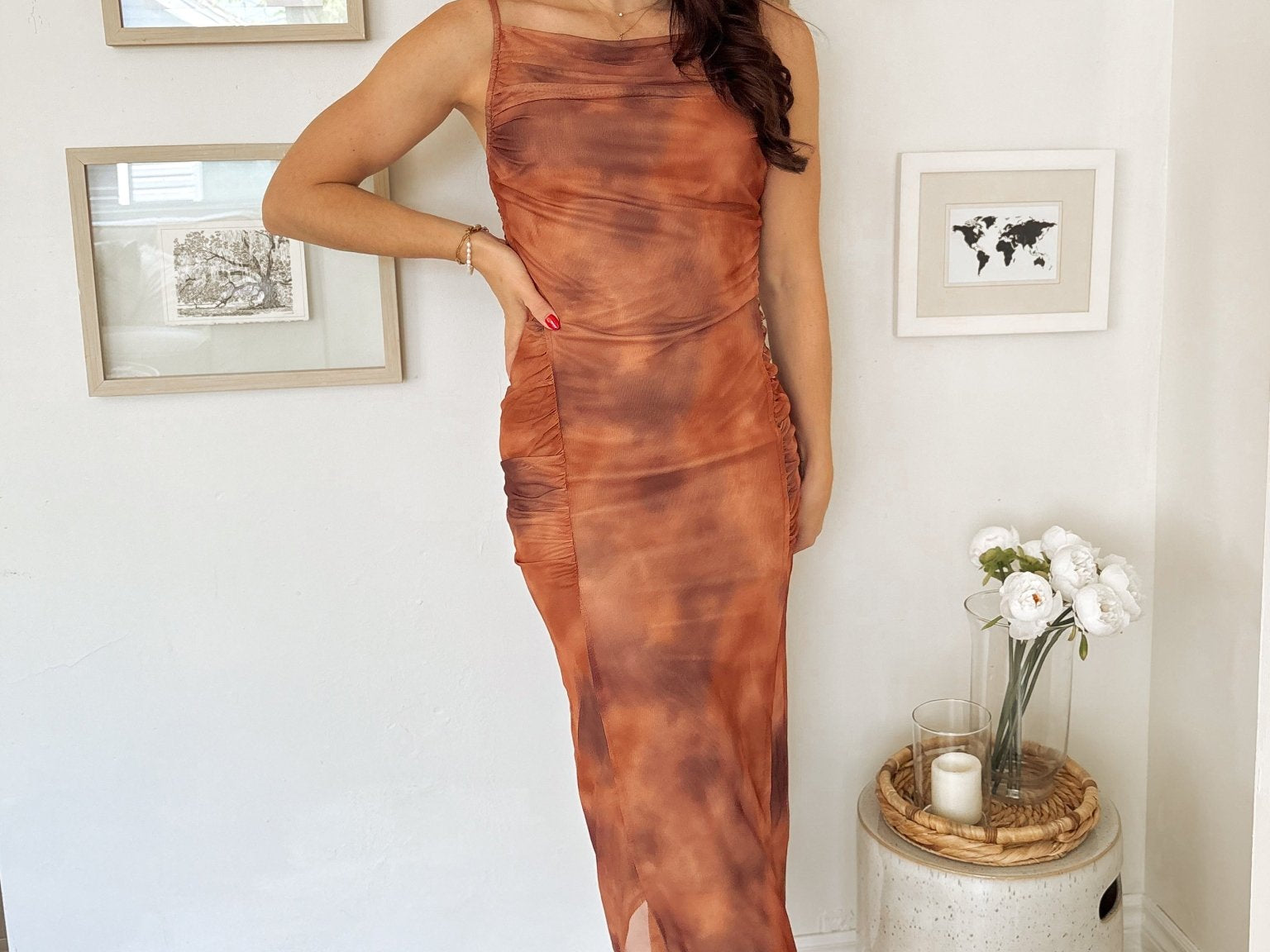 Sunset Mesh Midi Dress - Love and Lee Apparel