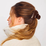 Kitsch Recycled Plastic Puffy Cloud Clip - Chocolate - Love and Lee Apparel
