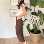 The Lucy Brown Casual Pants - Love and Lee Apparel