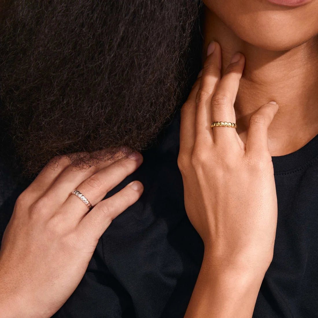 Revan recycled heart pattern ring - Love and Lee Apparel