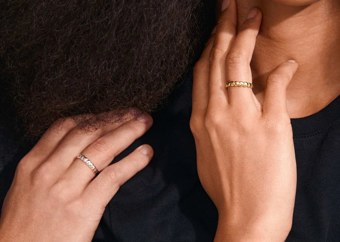 Revan recycled heart pattern ring - Love and Lee Apparel