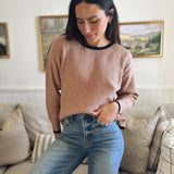 Rosalie Contrast Scallop Trim Knit Pullover Sweater - Love and Lee Apparel