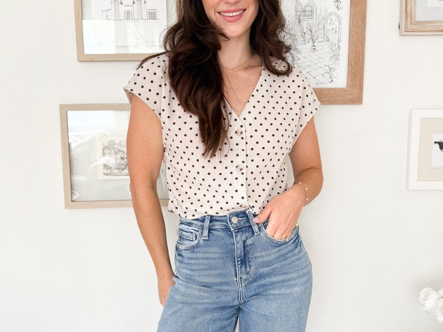 Emmia Short Sleeve Knot Shirt - Love and Lee Apparel