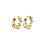Eddy Recycled Organic Shaped Mini Huggie Hoops Silver & Gold 10mm - Love and Lee Apparel