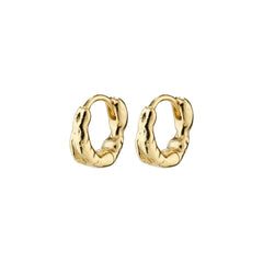 Eddy Recycled Organic Shaped Mini Huggie Hoops Silver & Gold 10mm - Love and Lee Apparel