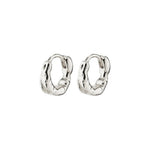 Eddy Recycled Organic Shaped Mini Huggie Hoops Silver & Gold 10mm - Love and Lee Apparel