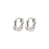 Eddy Recycled Organic Shaped Mini Huggie Hoops Silver & Gold 10mm - Love and Lee Apparel