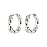 Eddy Recycled Organic Shaped Small Hoops in Silver & Gold 15mm - Love and Lee Apparel