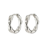 Eddy Recycled Organic Shaped Small Hoops in Silver & Gold 15mm - Love and Lee Apparel