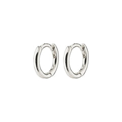 Eanna Recycled Huggie Hoops 10mm - Silver Plated - Love and Lee Apparel