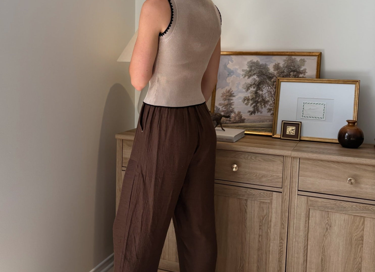 The Camille Contrast Stitch Trim Button Down Ribbed Knit Vest - Love and Lee Apparel