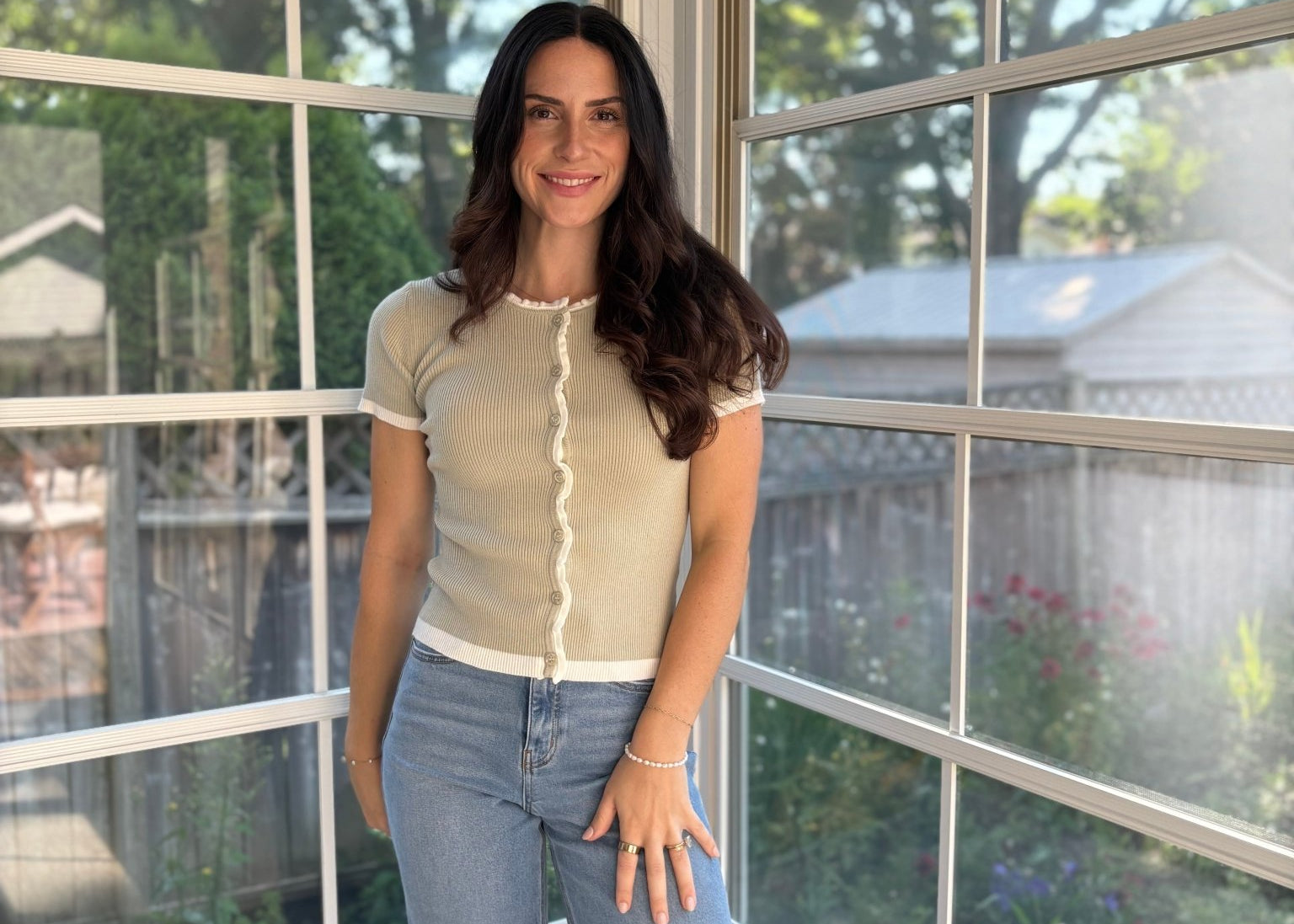 Goldie Short Sleeve Cardigan - Love and Lee Apparel