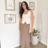 Emerson Brown Mid - length Skirt - Love and Lee Apparel