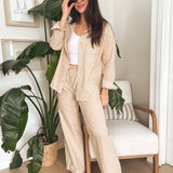 Veronica Gauze Pants in Khaki - Love and Lee Apparel