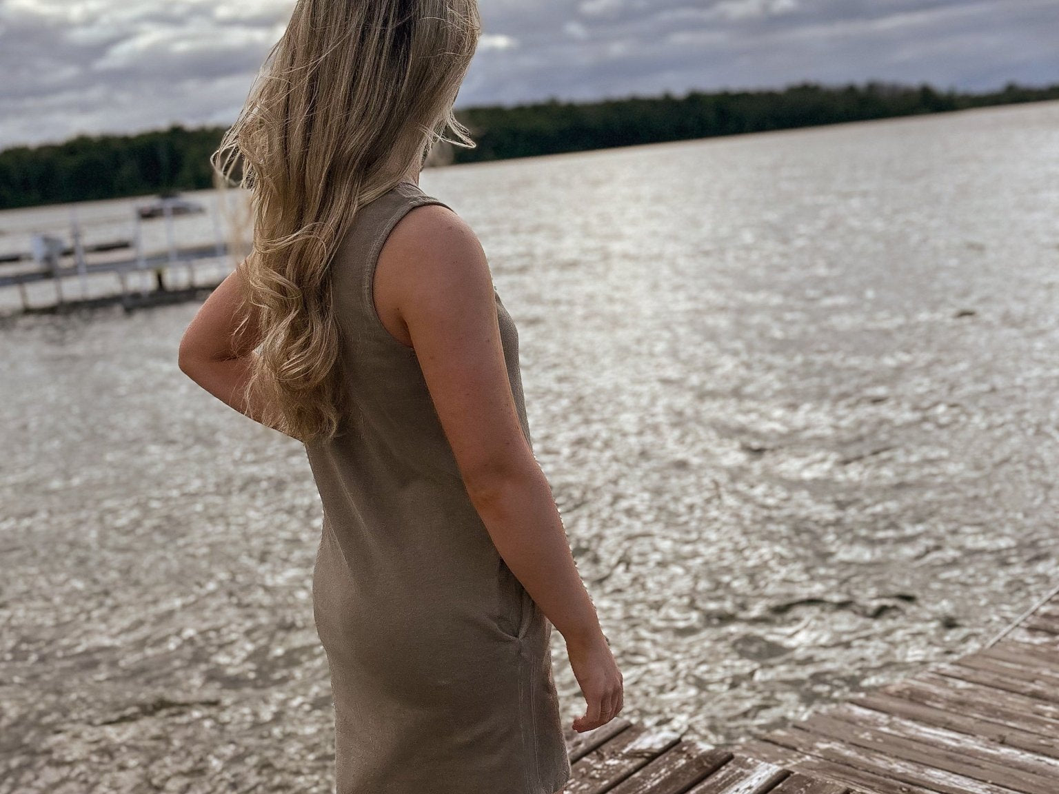The Lakehouse Pigment Dyed Sleeveless Mini Dress - Love and Lee Apparel