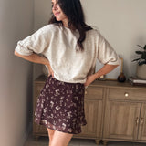 The Wyatt Heathered Crew Neck Half Sleeve Boxy Pullover - Love and Lee Apparel