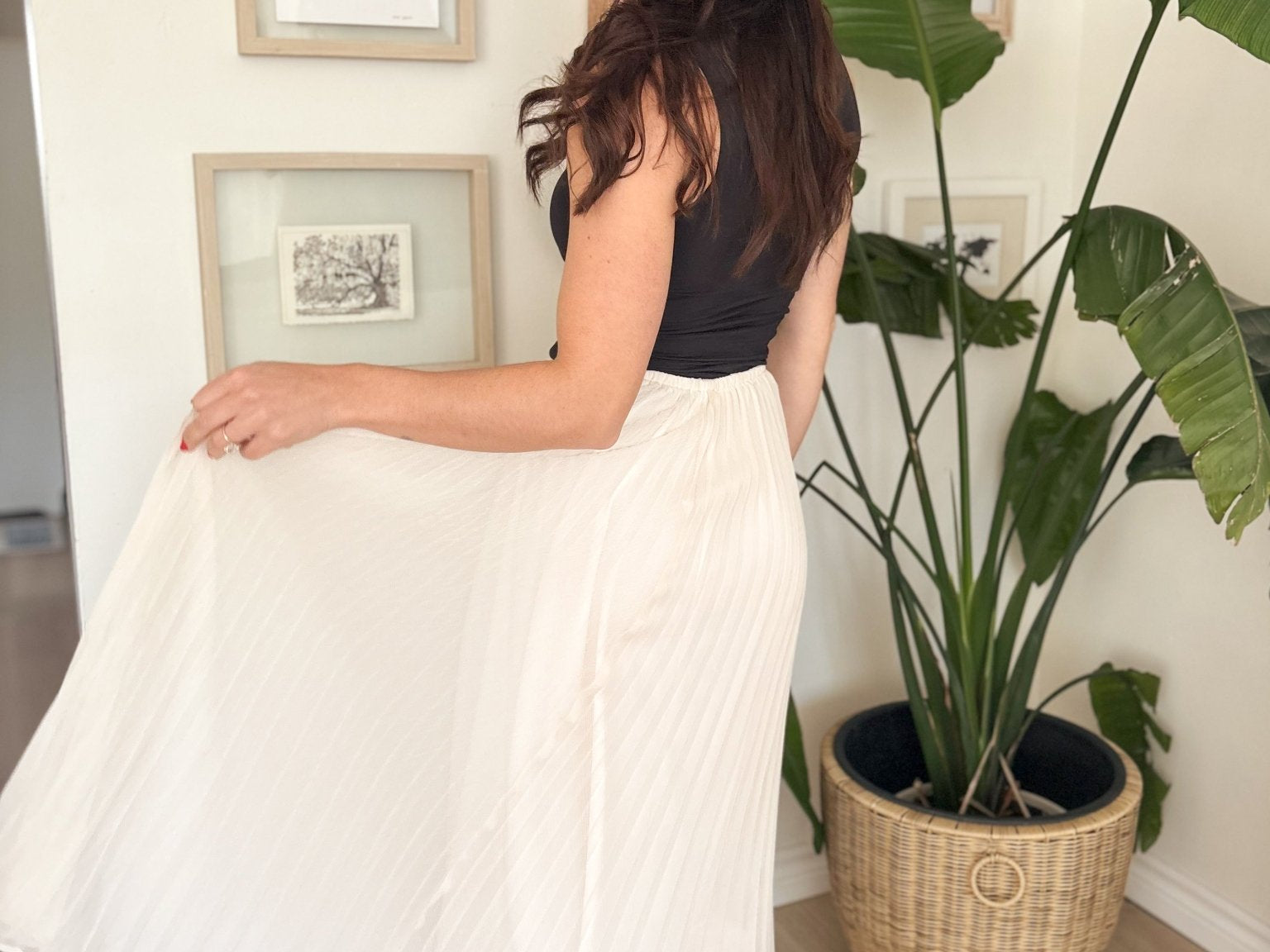 Tia High Waisted Pleated Skirt - Love and Lee Apparel