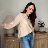 The Aspen Floral Embroidered Cotton Blend Blouse Boho Puff Sleeve - Love and Lee Apparel
