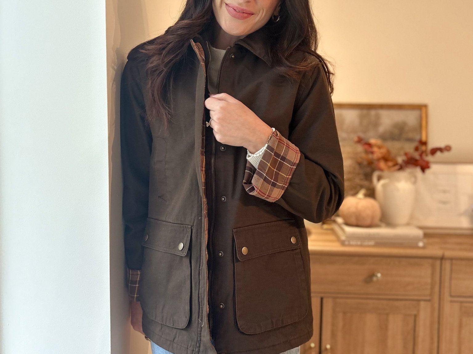 Autumn in London Collared Placket Utility Jacket - Love and Lee Apparel