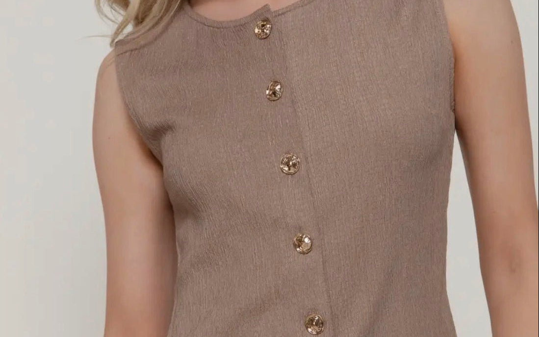 Georgina Textured Knit Vest - Love and Lee Apparel
