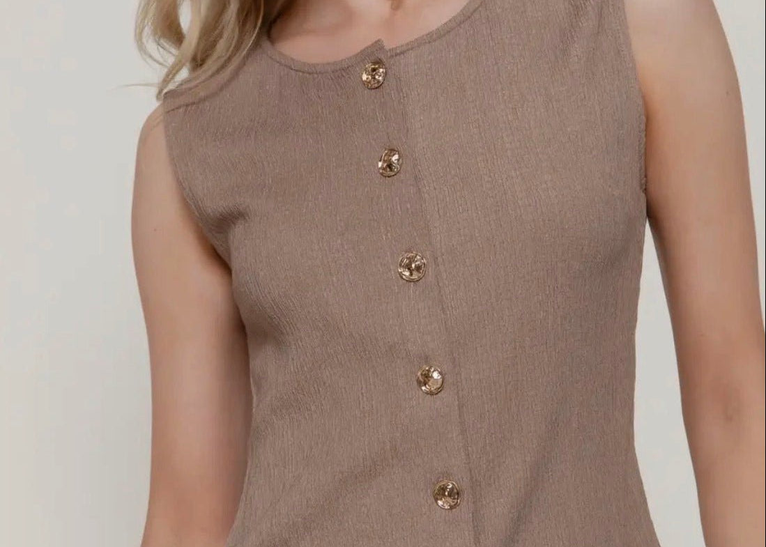 Georgina Textured Knit Vest - Love and Lee Apparel