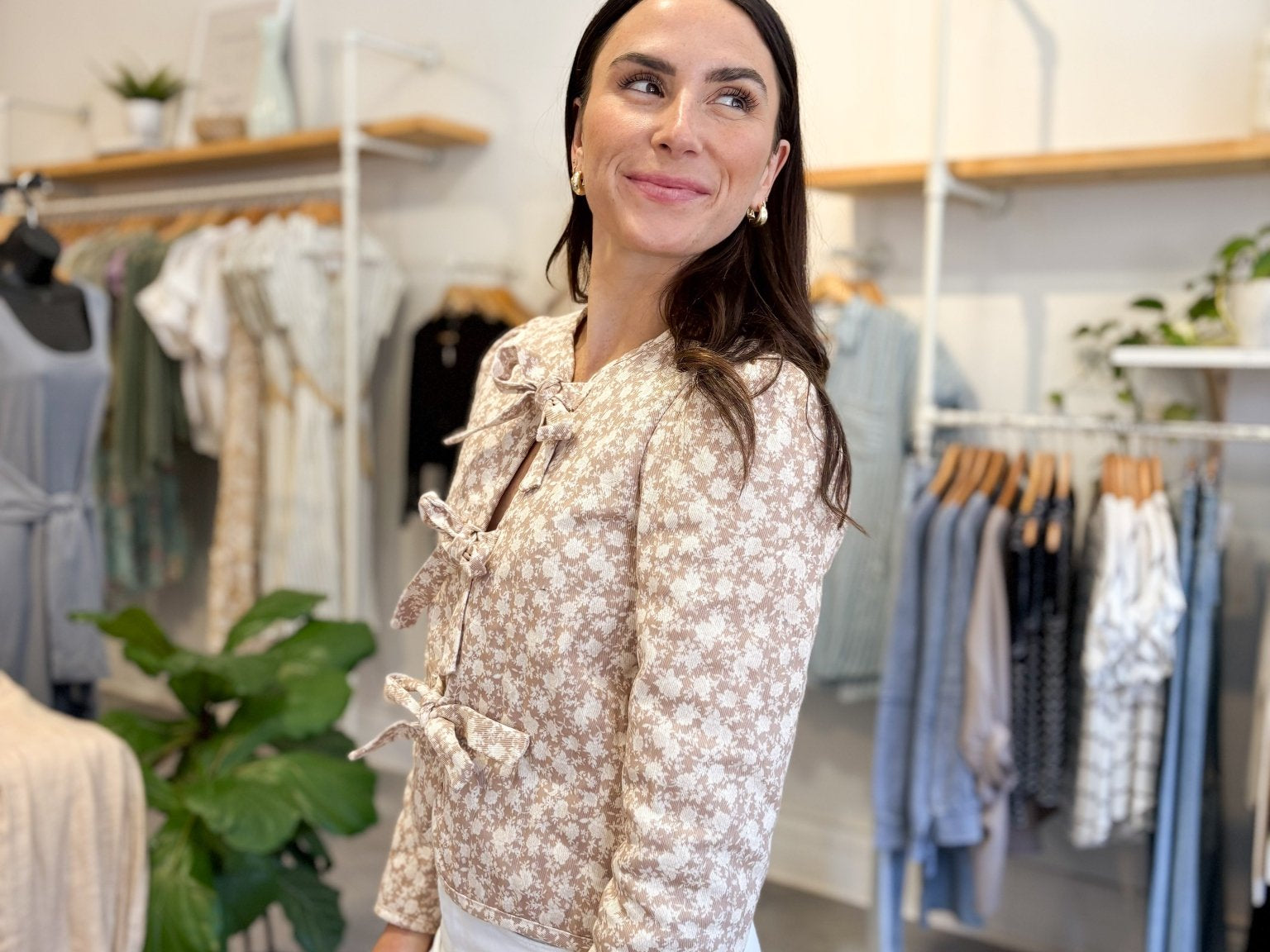 Marla Quilted Floral Shacket - Love and Lee Apparel