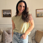 The Jasmine Raw Edge Drop Shoulder Knit Top - Love and Lee Apparel