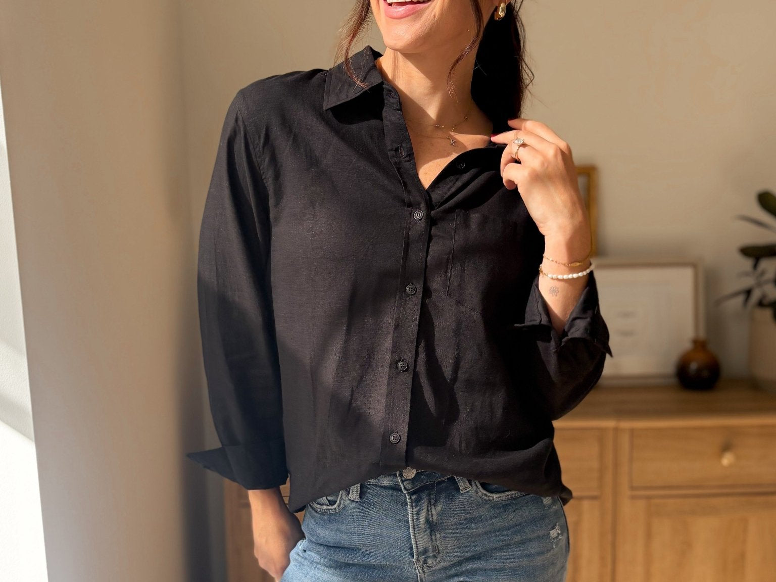 Cortland Long Sleeve Linen Blend Shirt - Love and Lee Apparel