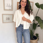 Morgann Short Sleeve Button Down Cardigan - Love and Lee Apparel