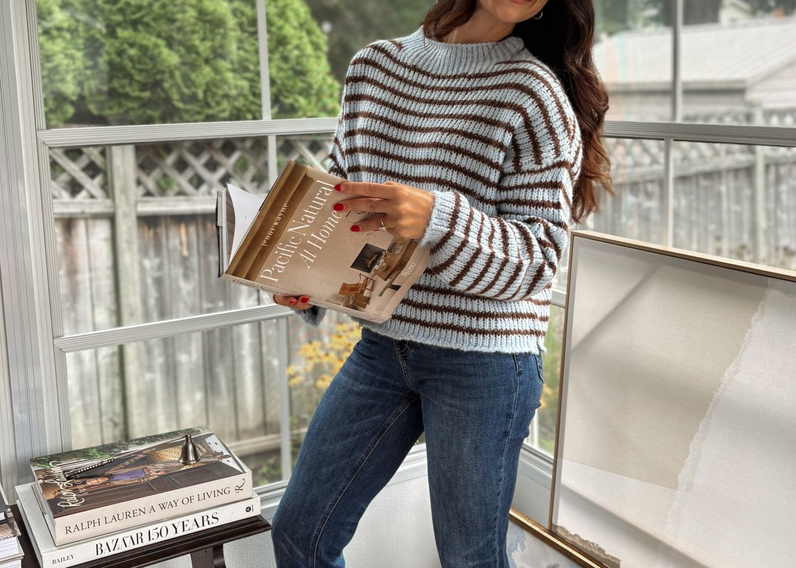 'Cozy Library' Knit Crewneck Sweater - Love and Lee Apparel