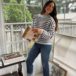 'Cozy Library' Knit Crewneck Sweater - Love and Lee Apparel