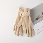 Cross Detail Faux Wool Gloves - Love and Lee Apparel