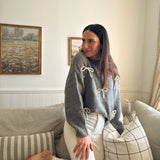 The Naomie Bow Detail Crew Neck Long Sleeve Pullover Sweater - Love and Lee Apparel