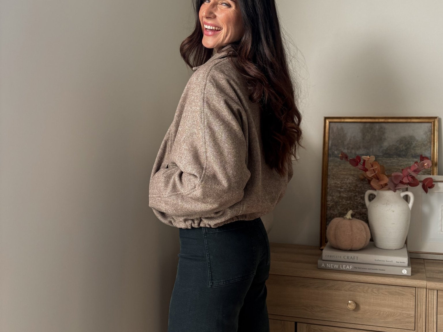 The 'Long Weekend' Raglan Zip-Up Cropped Balloon Hem Jacket - Love and Lee Apparel
