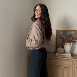 The 'Long Weekend' Raglan Zip-Up Cropped Balloon Hem Jacket - Love and Lee Apparel