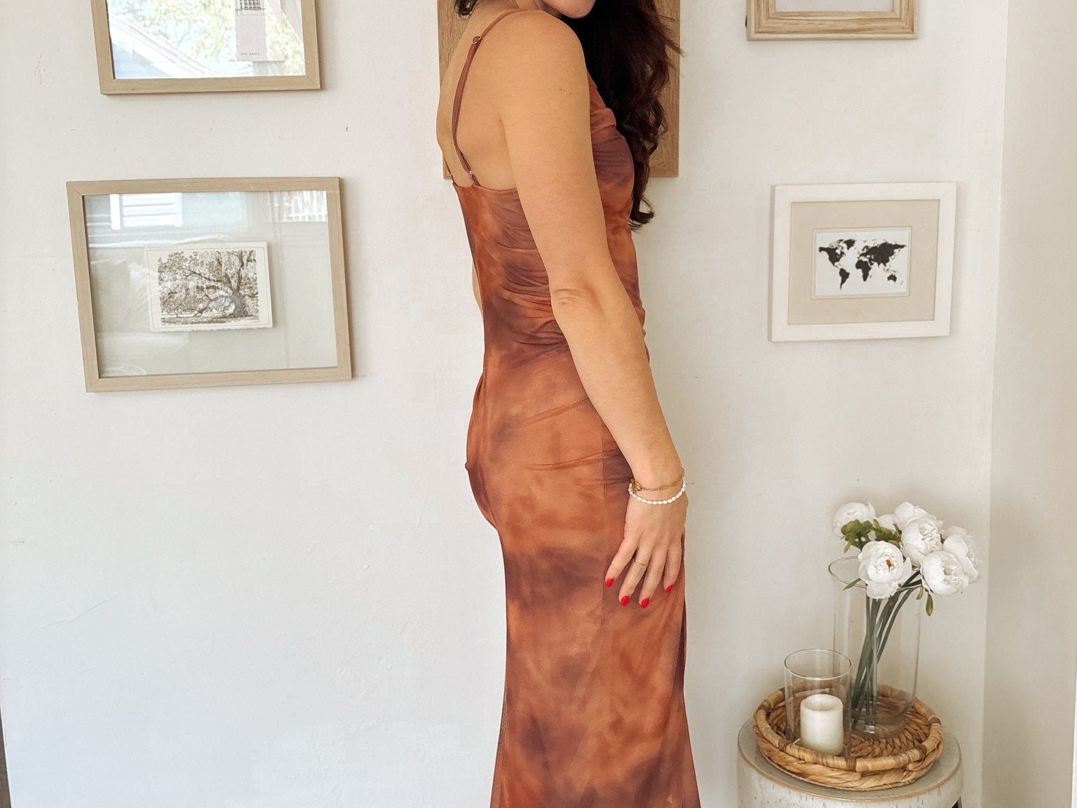 Sunset Mesh Midi Dress - Love and Lee Apparel