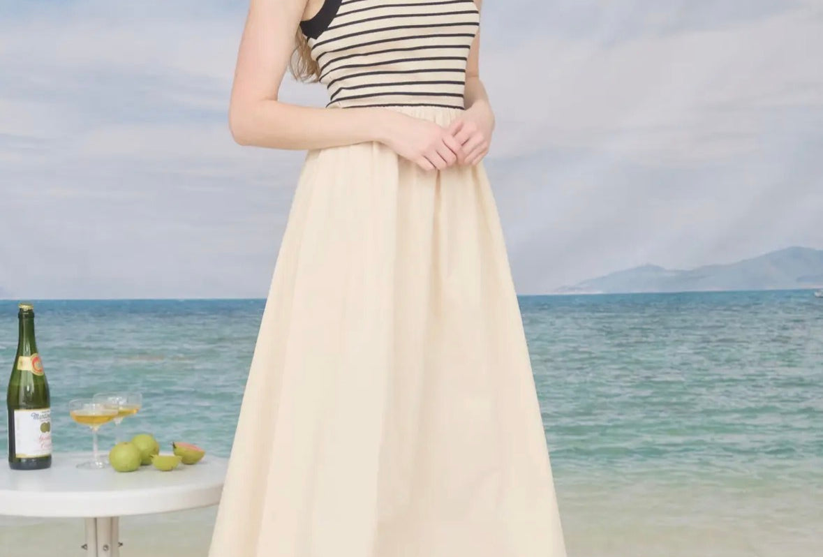 Porter Mixed Media Midi Dress - Love and Lee Apparel