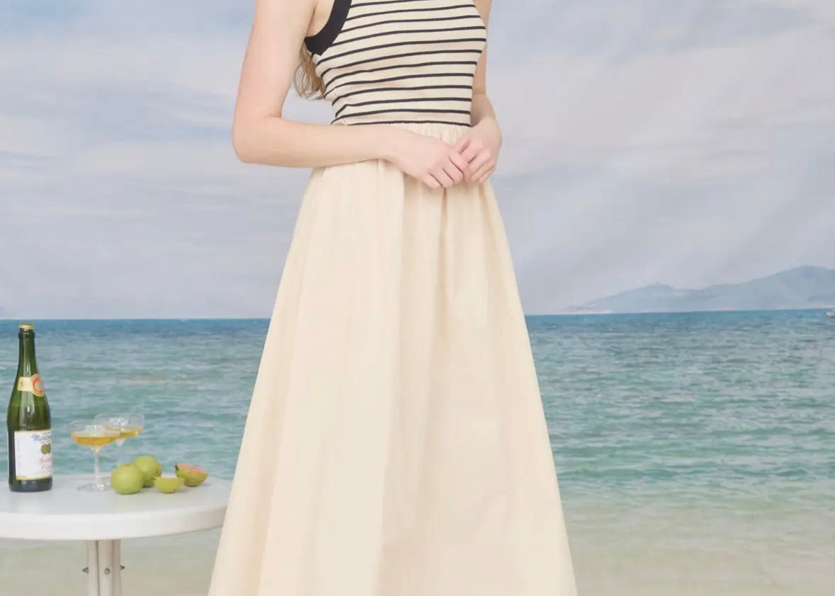 Porter Mixed Media Midi Dress - Love and Lee Apparel