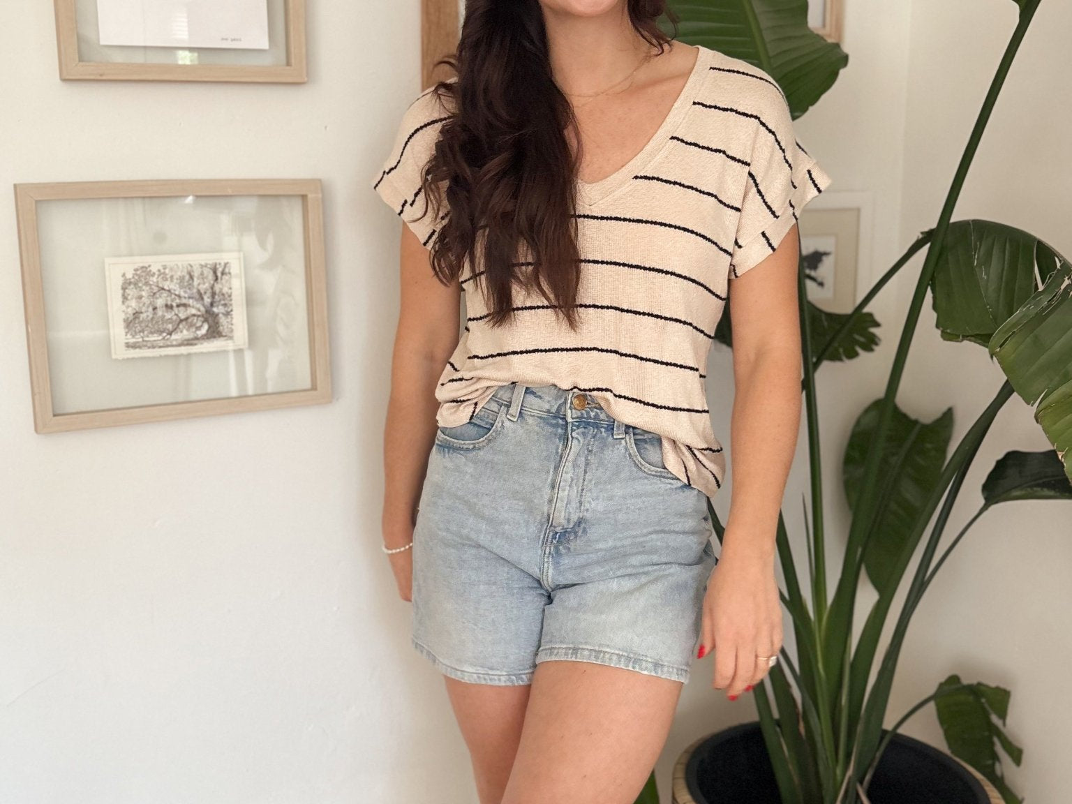The Blake Casual Beige Top - Love and Lee Apparel