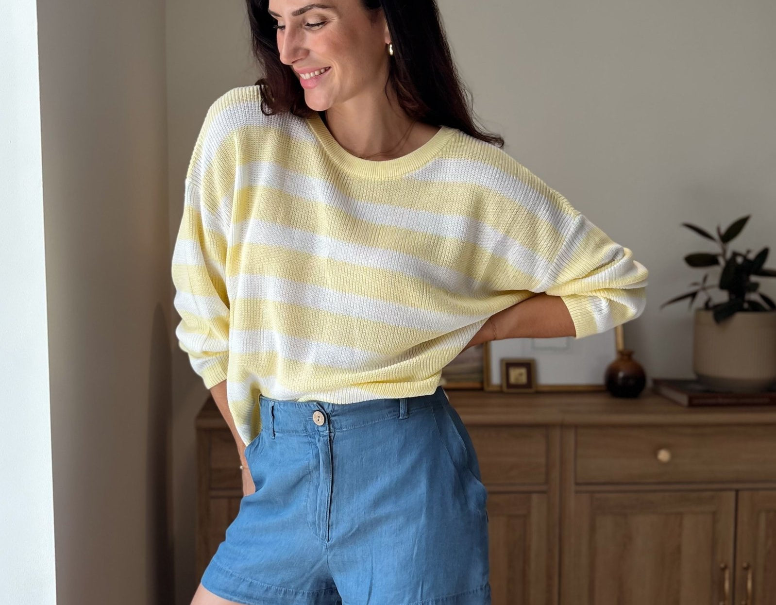 The Chrissy High Waist Chambray Shorts - Love and Lee Apparel