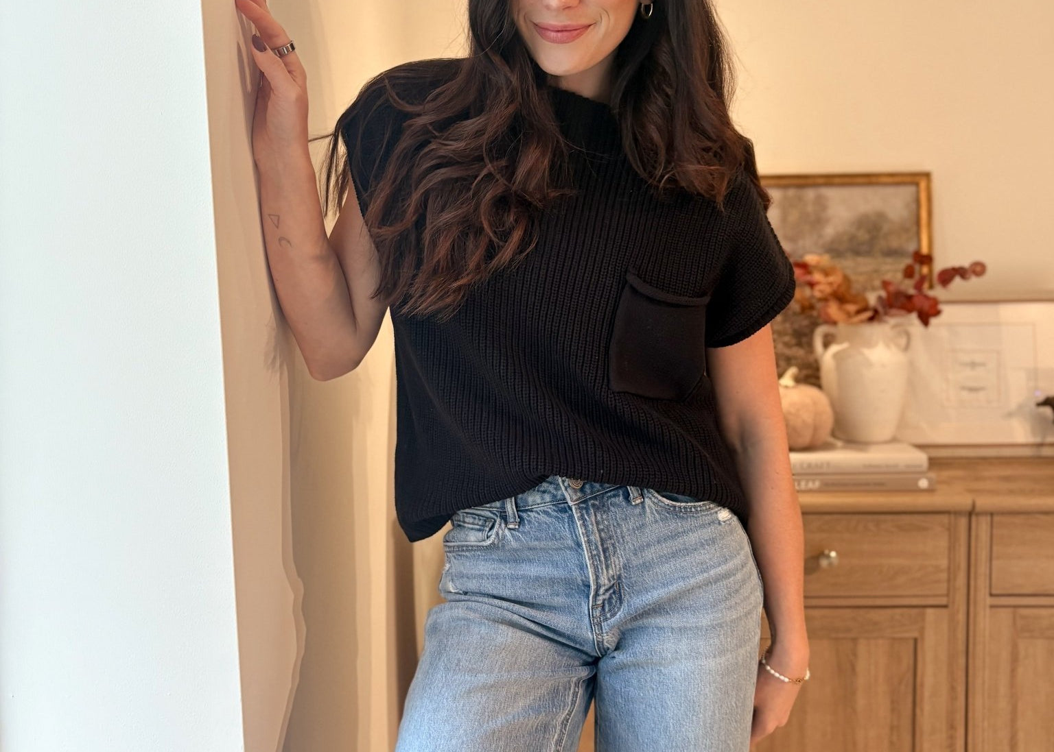 The Matilda Mock Neck Short Sleeve Sweater - Love and Lee Apparel