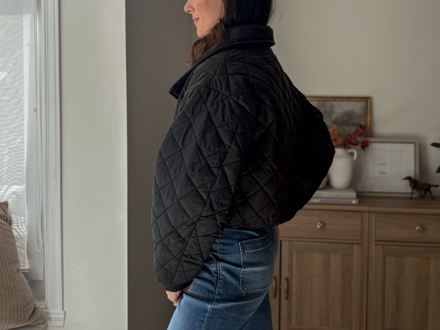 The 'Pumpkin Picking Patch' Quilted Shawl Cropped Puffer Jacket- 2 Colours Available - Love and Lee Apparel