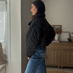 The 'Pumpkin Picking Patch' Quilted Shawl Cropped Puffer Jacket- 2 Colours Available - Love and Lee Apparel